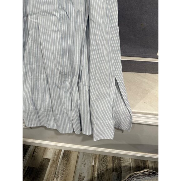 Club Monaco Blue & White Striped Sleeveless Dress With Belt Size 12 - Picture 6 of 6